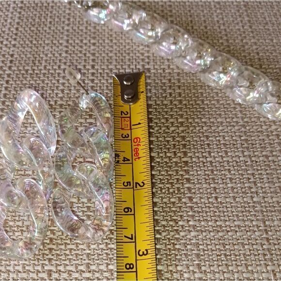 Iridescent Rope-shaped Earrings - Picture 4 of 5